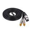 Câble audio stéréo double fiche mâle vers XLR femelle pour amplificateurs haut-parleur mélangeur audio microphone