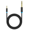 Câble audio Vention 3, 5 mm à 6, 5 mm Connecteur mâle à mâle plaqué or HIFI Câble de connexion audio