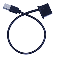 Câble dadaptateur dalimentation à manchon de ventilateur PC 4 broches vers USB Connecteur 12V à 5V Câble de ve