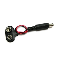 Câble dalimentation enfichable expérimental 9V Batterie sur adaptateur Batterie de ligne mâle à clip DC