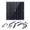 Câble de charge 10-en-1 double port USB monocristallin pour panneau solaire IP65 35W