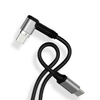 Câble de charge rapide PD 2 m 4, 3 A 87 W USB magnétique Type C à Type C 90 degrés Nylon pour MacBook