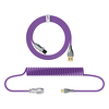 Câble de clavier mécanique 2.2m enroulé Type-C connecteur daviation USB fil à ressort câble de données de prise d&