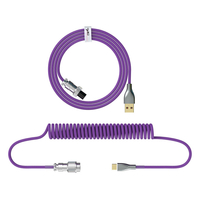 Câble de clavier mécanique 2.2m enroulé Type-C connecteur daviation USB fil à ressort câble de données de prise d&