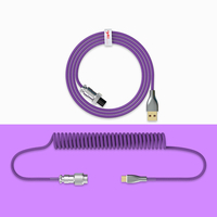 Câble de clavier mécanique 2.2m enroulé Type-C connecteur daviation USB fil à ressort câble de données de prise d&