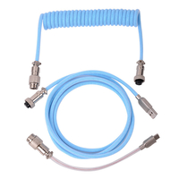 Câble de clavier mécanique CYS 3 m ressort TPE tissé enroulé détachable câblé avec câble de données dinterface USB