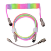 Câble de clavier mécanique CYS 3 m RGB Colorful ressort enroulé TPE câblé avec câble de données dinterface USB Type