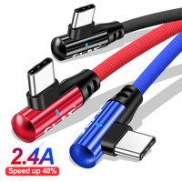 Câble de données coude OLAF 2.4A USB Type-C Micro USB câble de lumière intelligente charge rapide pour Huawei P30 P40 Pr