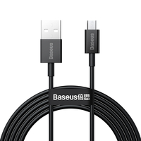 Câble de données de charge rapide Micro USB série Baseus 2A Speior pour ventilateur de bureau de tablette de banque d&3