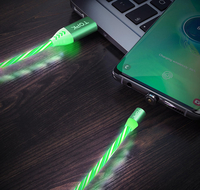 Câble de données micro USB magnétique TOPK Flow Glow pour HUAWEI OPPO VIVO