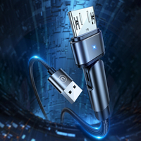 Câble de données rotatif USAMS U60 USB Type-C / prise Micro USB charge rapide pour Samsung Galaxy Note S20 ultra Huawei