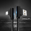 Câble de données SUNTAIHO 3A Double coude USB Type-C 2.1A ligne de charge Micro USB charge rapide pour MI10 Note 9S S20