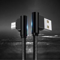 Câble de données SUNTAIHO 3A Double coude USB Type-C 2.1A ligne de charge Micro USB charge rapide pour MI10 Note 9S S20