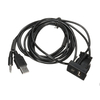 Câble de modification dextension audio de voiture Panneau de montage de câble auxiliaire Port USB 3.5mm 1M