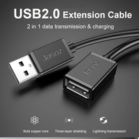 Câble dextension JASOZ USB2.0 ligne de cordon de transmission de données de charge rapide pour ordinateur portable