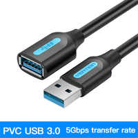 Câble dextension USB 3.0 Vention Câble dextension USB 3.0 mâle à femelle pour PC Smart TV pour PS4 SSD