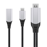 Câble Dongle 4K-2K USB-C vers HDTV Même écran PD 100W Type-C Câble vidéo pour ordinateur Smartphone TV Projector