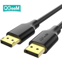 Câble haute vitesse QGeeM DP vers DP prend en charge 4K @ 60Hz et 2K @ 144Hz Compatible avec PC Notebook TV