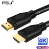 Câble HDMI plaqué or FSU 4K 1080P Câble adaptateur mâle à mâle pour projecteur HDTV LCD