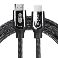 Câble INSMA 8K HDMI 2.1 0.5/1/1.5/2/3m Câble HDMI mâle vers HDMI mâle 1080P Connecteur plaqué or 8K 60HZ 48Gbps