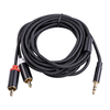 Câble RCA 3.5mm à 2RCA Ligne Audio Plaqué Or Jack 3.5mm pour Téléphone Home Cinéma 2RCA Câble Aux Mâle à Mâle 1M 1.8M 3M