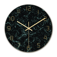 CC005 horloge murale motif marbre créatif horloge murale muet horloge murale à Quartz pour décorations de bureau à domic