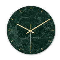 CC009 horloge murale motif marbre créatif horloge murale muet horloge murale à Quartz pour décorations de bureau à domic