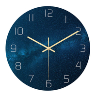 CC020 horloge murale motif étoilé créatif horloge murale muet horloge murale à Quartz pour les décorations de bureau à d