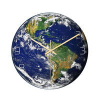CC085 horloge murale créative terre lumineuse horloge murale muet horloge murale à Quartz pour décorations de bureau à d