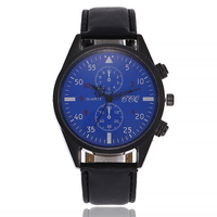 CCQ Sports Casual Simple Dial PU Leather Bande Montre à quartz étanche pour hommes