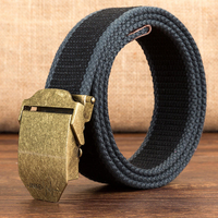 Ceinture à boucle automatique Ceinture détudiant Ceinture de jeans tissée décontractée