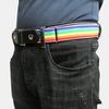 Ceinture de jeans sauvage à double usage invisible en cuir PU ajustable mince élastique pour hommes