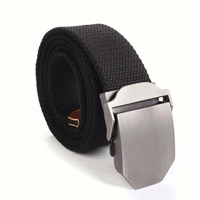 Ceinture de Style Militaire Ceinture de Toile de Forme Maille à Boucle Réglable Pour Homme
