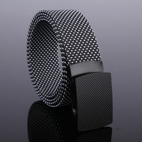 Ceinture de taille à boucle lisse à pois en nylon décontracté pour hommes de 120 cm