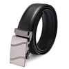 Ceinture en cuir noir pour homme daffaires avec boucle de loisirs automatique