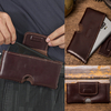 Ceinture en cuir véritable fait à la main pour hommes,  sac de téléphone de 6, 3 pouces,  couleur unie,  sac de ceinture déc