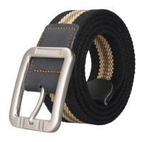 Ceinture extensible tissée à boucle en alliage pour homme
