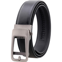 Ceinture pour homme en cuir de vache avec boucle automatique en cuir de vache 125CM