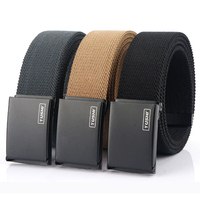 Ceinture tactique pour hommes de ceinture de boucle de presse en métal ENNIU 110 CM,  ceinture de taille en toile respira
