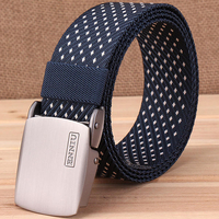 Ceintures en toile pour hommes avec boucle automatique en alliage