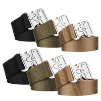 Ceintures tactiques militaires robustes en sangle Ceintures de style militaire Nylon avec boucle en métal