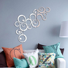 Cercle 24PCS 3D DIY Décor À La Maison TV Sticker Mural Décoration Miroir Stickers Muraux