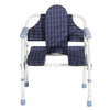 Chaise daisance en acier pliante salle de bain extérieure portative de toilette avec le pot de dossier