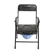 Chaise daisance pliante souple sur piédestal de toilette portable 150kg en acier de haute qualité