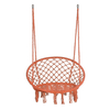 Chaise hamac en macramé en corde de coton à balançoire suspendue de 47 po,  jardin extérieur,  265 lb