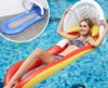 Chaise longue gonflable dété auvent détachable piscine flotteur radeau matelas pneumatiques natation amusement spor