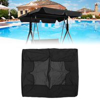Chaise de hamac à balançoire pour patio 2 places Couverture anti-UV pour baldaquin étanche + Dossier + Housse de coussin