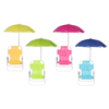 Chaise de plage dextérieur pour enfant,  chaise pliante avec parapluie et poche derrière