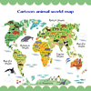 Chambre Enfants Décoration Grande Carte du Monde Colorée Paroi Amovible Autocollant DIY