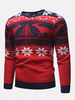Chandail tricoté décontracté à motif de Noël pour homme